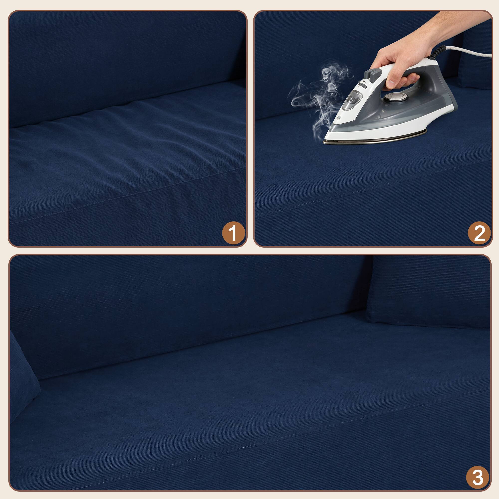 Alt View 4. Loheer - Loheer 3 Seater Sofa Boneless Couch No Assembly Modern Apartment Furniture 83 Inch - Blue.