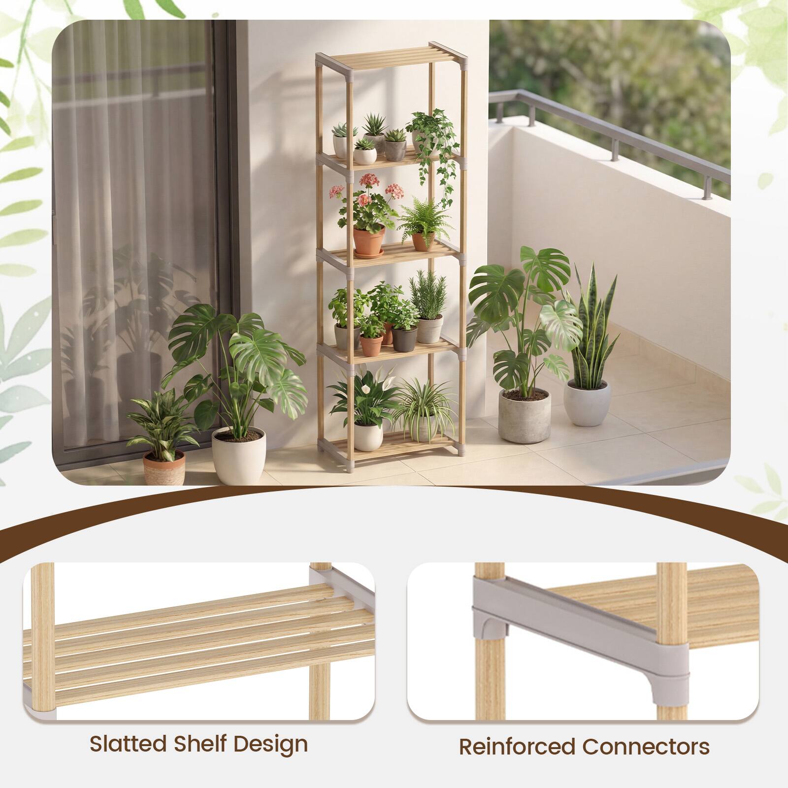 Slatted Shelf Design  
Reinforced Connectors