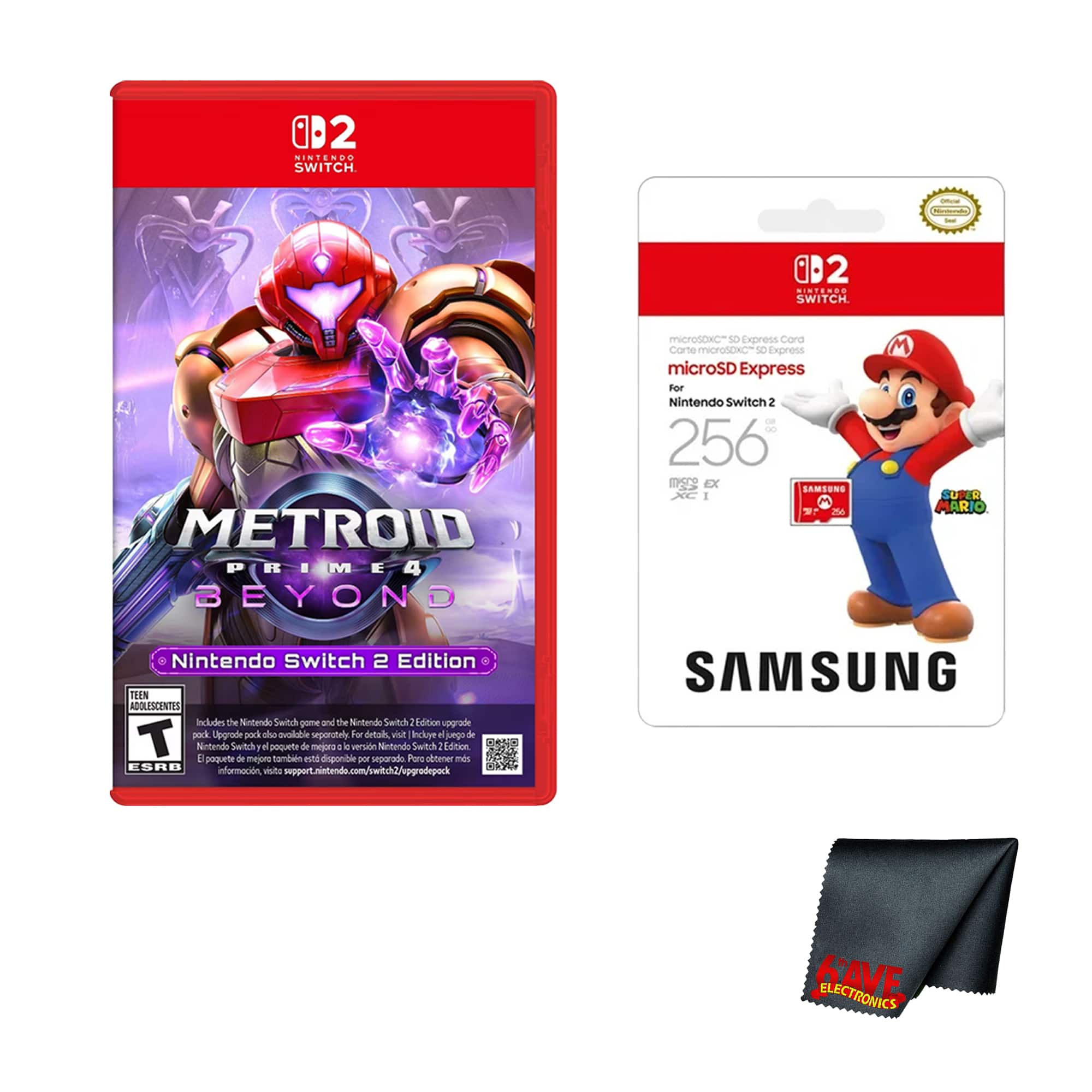 Metroid Prime 4: Beyond Switch 2 Edition + Microfiber Cleaning Cloth - Nintendo Switch 2