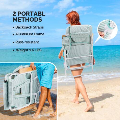 2 PORTABLE METHODS  
- Backpack Straps  
- Aluminium Frame  
- Rust-resistant  
- Weight 9.6 LBS