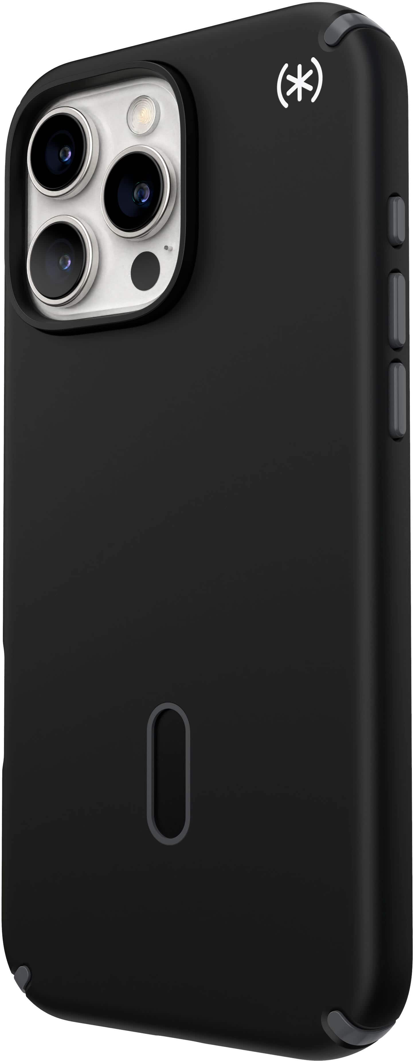 Left. Speck - Presidio2 Pro ClickLock Case with MagSafe for Apple iPhone 16 Pro Max - Black.