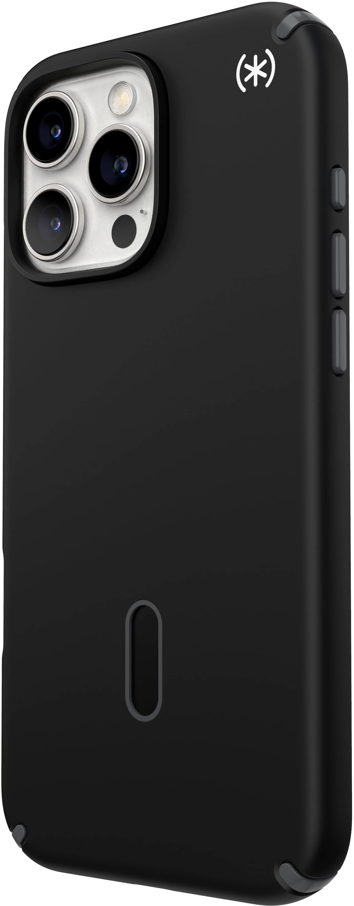Left. Speck - Presidio2 Pro ClickLock Case with MagSafe for Apple iPhone 16 Pro Max - Black.