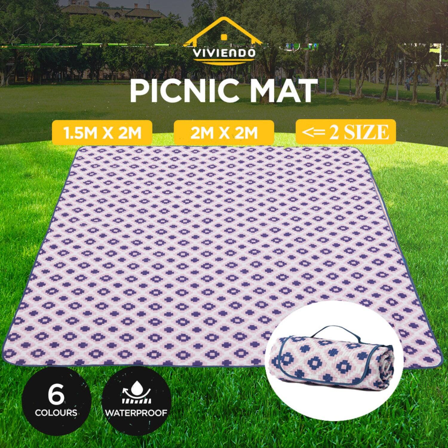 VIVIENDO PICNIC MAT  
1.5M X 2M  
2M X 2M  
2 SIZE  
6 COLOURS  
WATERPROOF