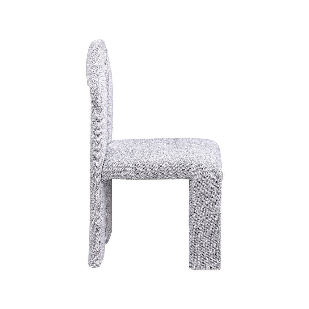 Alt View 2. Meridian Furniture - Bennett Grey Boucle Fabric Dining Chair, Set of 2 - Grey.