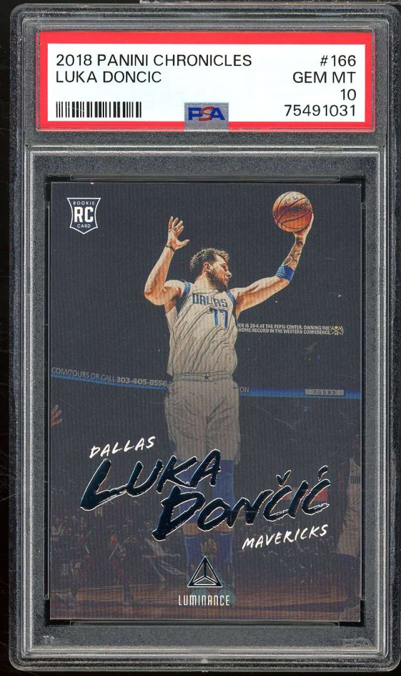 2018 PANINI CHRONICLES #166 LUKA DONCIC GEM MT 10 FSA 75491031 ROOKIE RC CARD

DALAS LUKA DONCIC MAVERICKS

LUKA IS 2-0 AT THE PEPSI CENTER, OWNING THE HOME RECORD IN THE WESTERN CONFERENCE

COM/TOURS OR CALL 303-405-8556

LUMINANCE