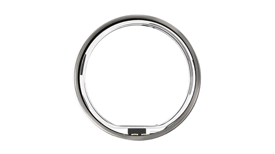 Alt View 5. Ultrahuman - Ring AIR - Smart Ring - Size Before You Buy -  Size 13 - Raw Titanium.