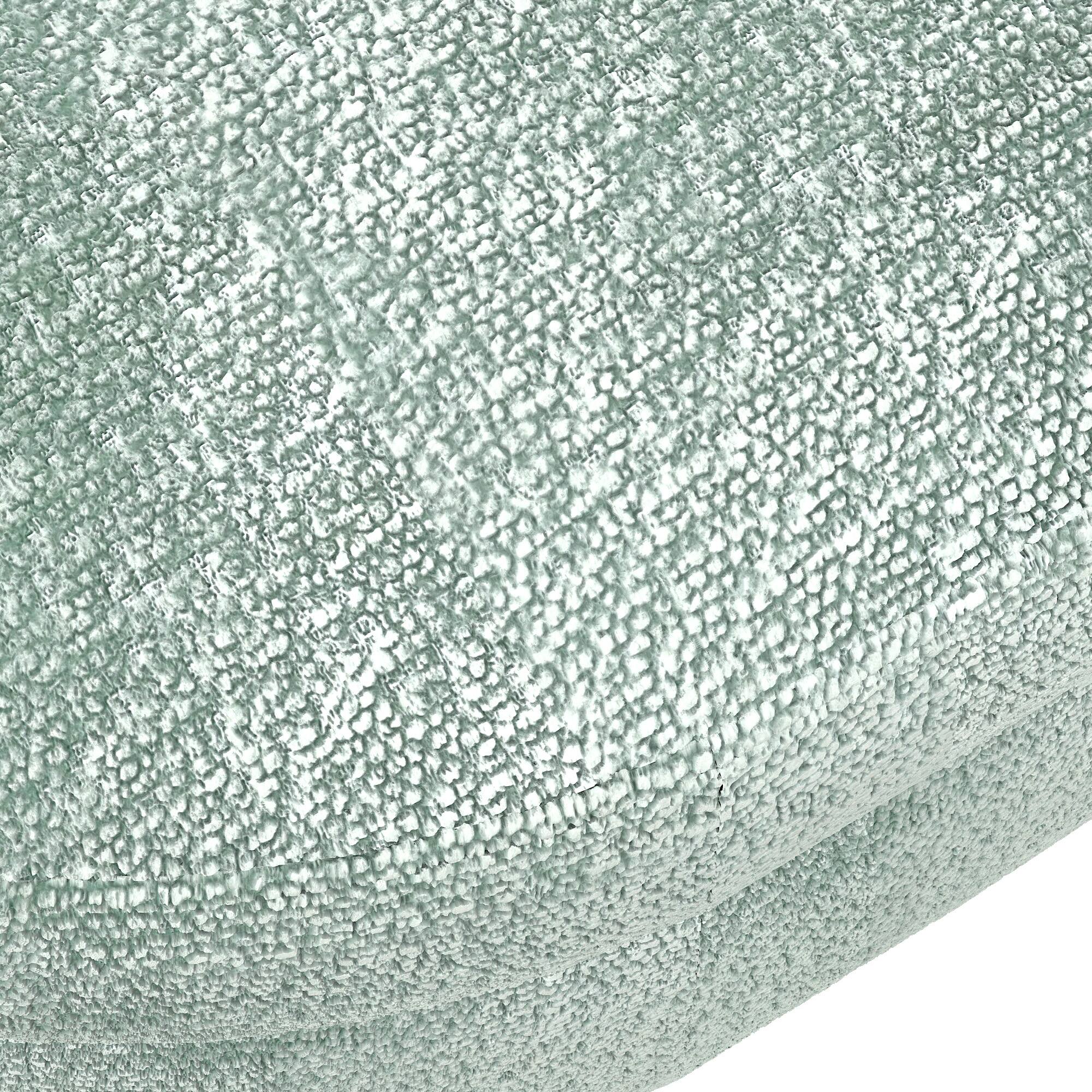 Alt View 3. GOODSILO - Elegant Fabric Storage Ottoman Bench with Wooden Legs for Living Room or Bedroom Footrest and Seating - Cyan.