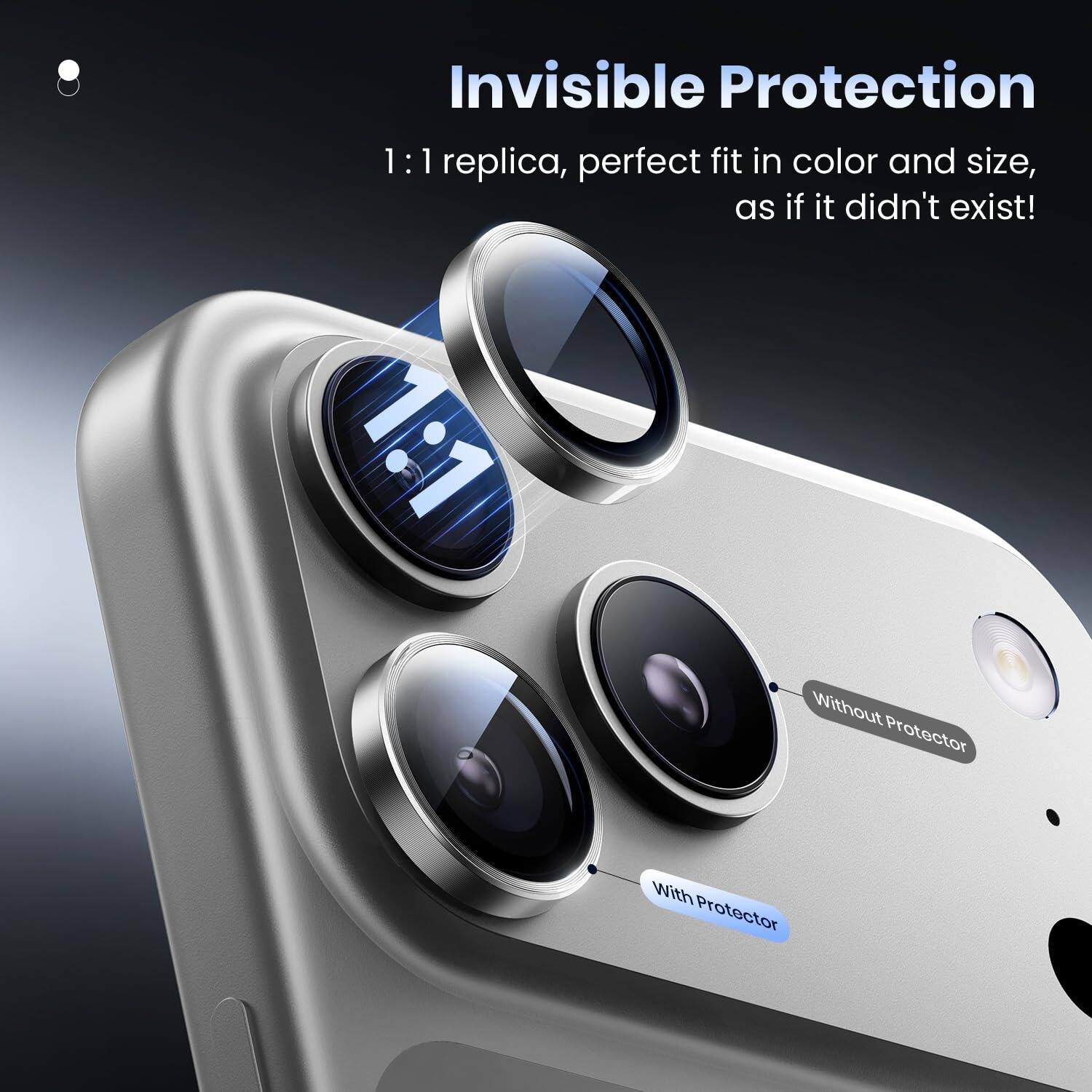 Invisible Protection  
1:1 replica, perfect fit in color and size, as if it didn't exist!  

1:1  
Without Protector  
With Protector