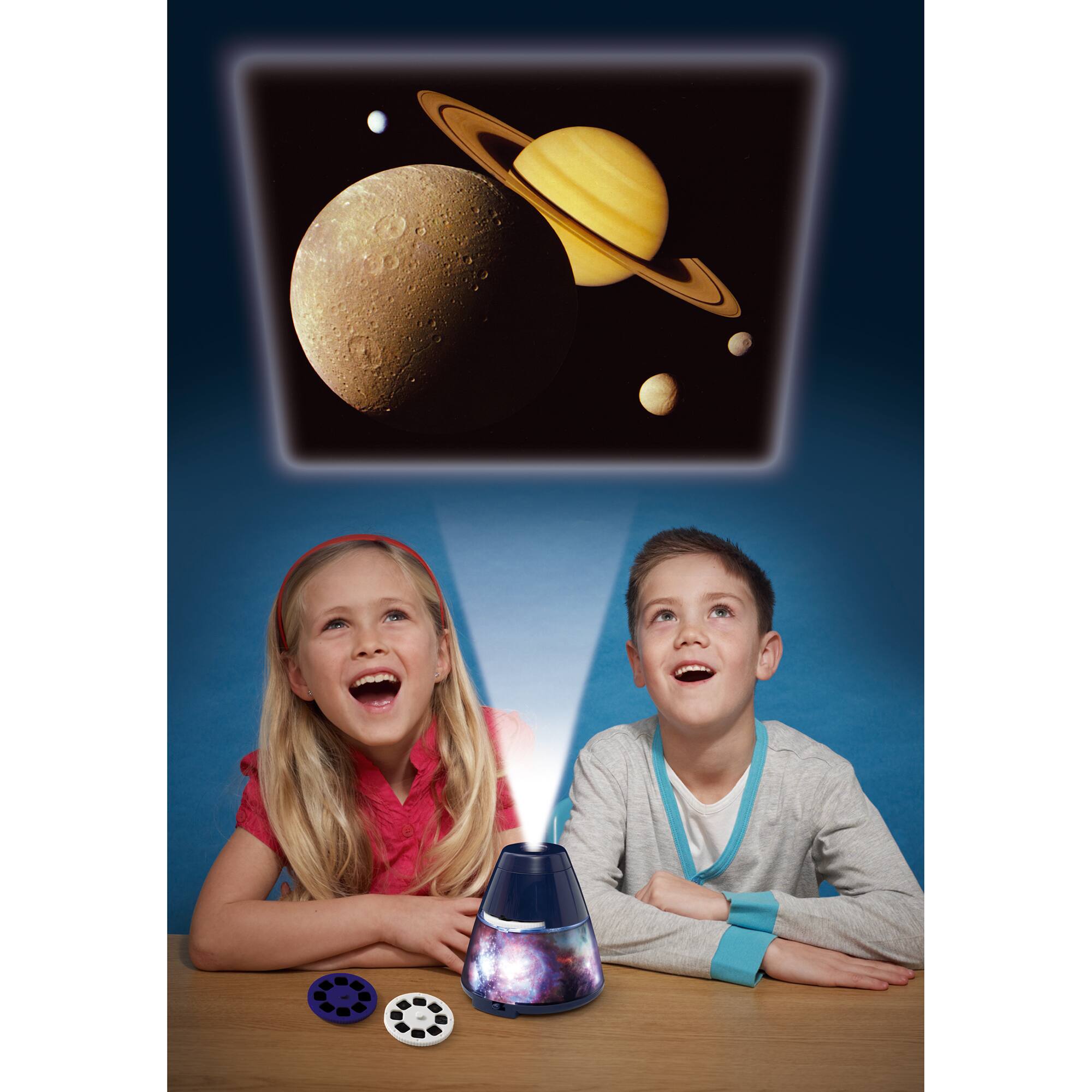 Left. Brainstorm Limited - Brainstorm Toys - Space Explorer Room Projector - 24 Nasa & Hubble Spacecraft Images, Ages 6+.