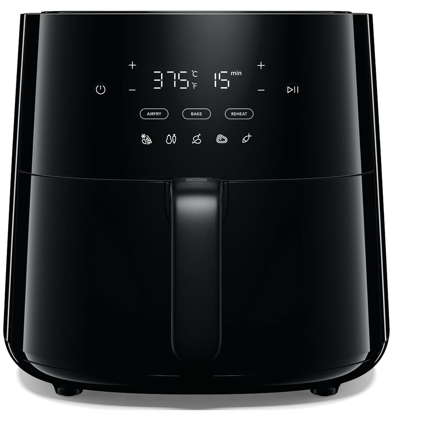 + C 375 F min 15 + - DII AIRFRY BAKE HEAT 00