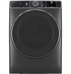 GE Profile - 7.8 Cu. Ft. Stackable Smart Electric Dryer with Steam and Sanitize Cycle - Carbon Graphite - Front_Zoom
