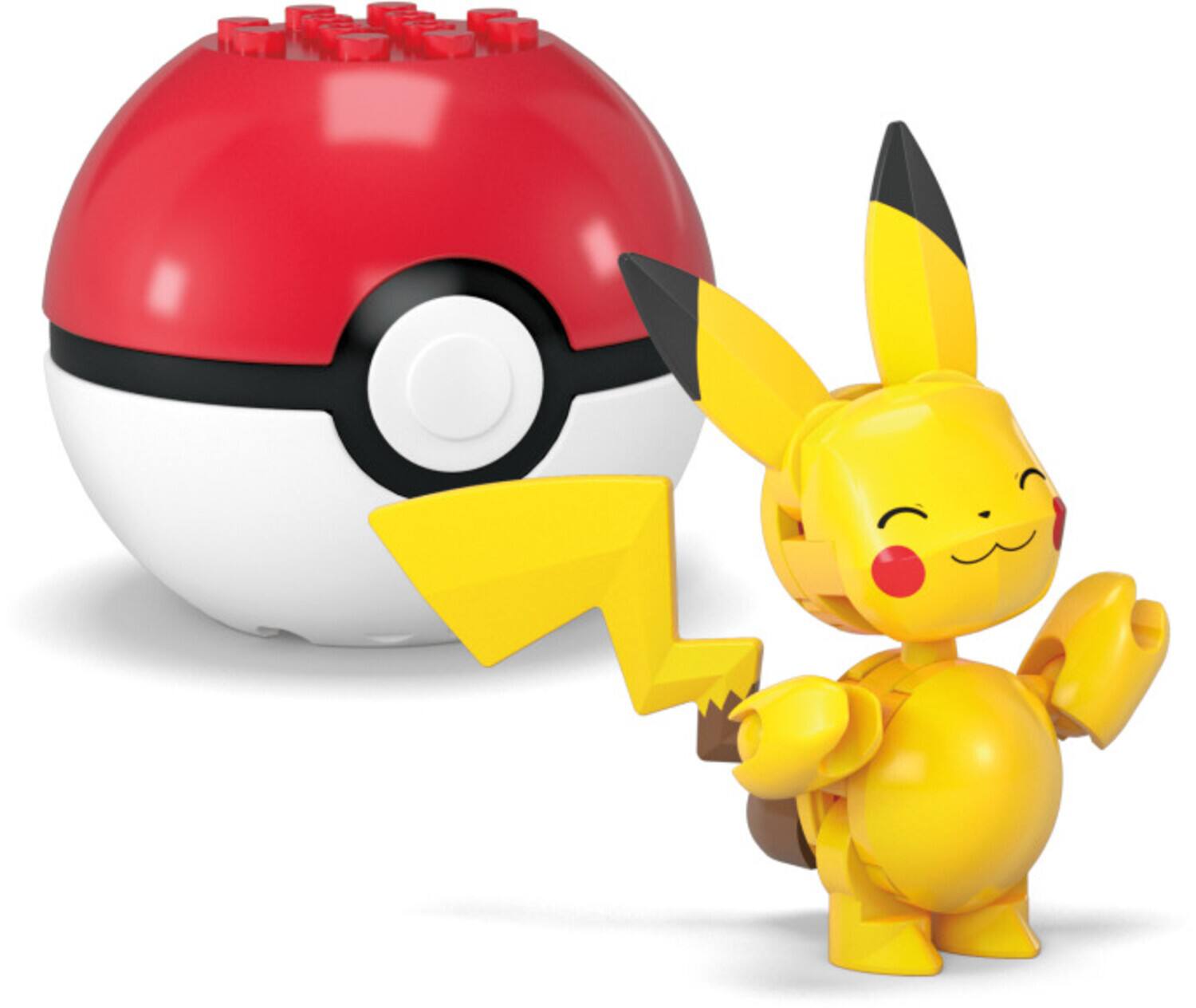 Alt View 2. Mega Bloks - MEGA BLOKS - Pokemon: Pokeball 2-Pack Pikachu & Zubat, 40 Piece Building Toy Set - Multicolor.