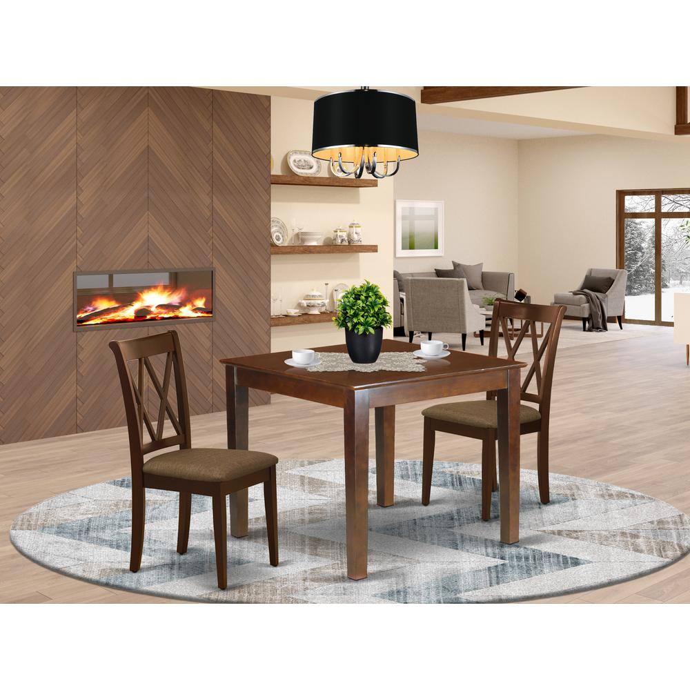 Left. East West Furniture - Dining Room Set Mahogany - Brown.