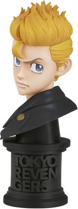 PopMarket - BanPresto - Tokyo Revengers - Faceculptures - Takemichi Hanagaki - Version A Statue - Collectibles - Multicolor