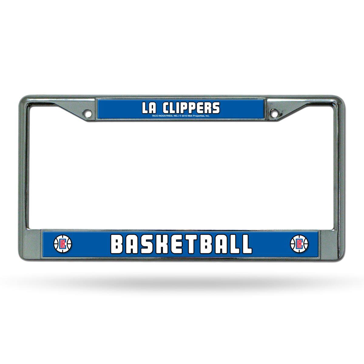 Los Angeles LA Clippers - 12" x 6" Standard Size - Chrome Metal License Plate Frame