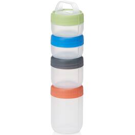 Humangear - Stax Travel Stacking Containers - Small - Clear/Spectrum