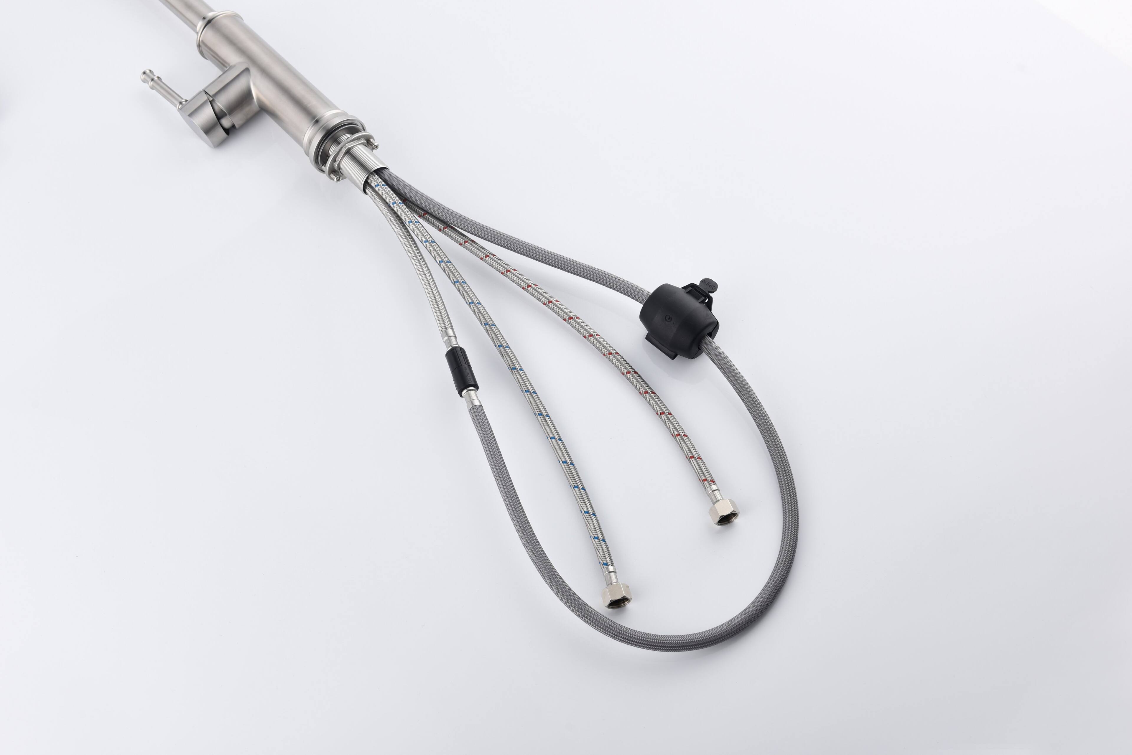 Alt View 10. Siljoy - Kitchen Faucet with Pull Down Sprayer - Brushed Nickel.