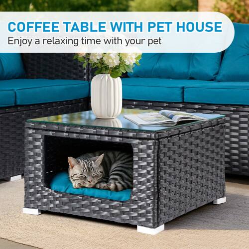 COFFEE TABLE WITH PET HOUSE  
Enjoy a relaxing time with your pet