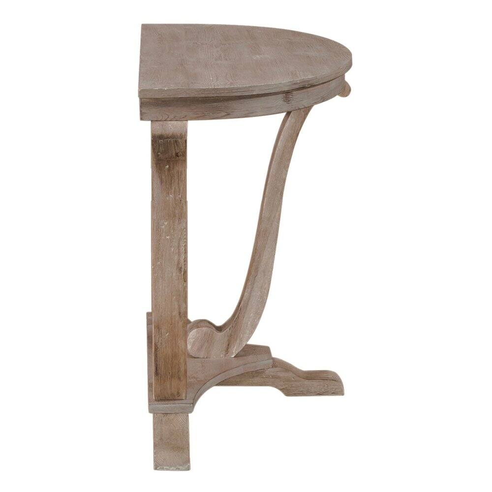 Angle. Liberty Furniture Industries - Greystone Mill Sofa Table in Stone White Wash w/ Wirebrush Distressing - Gray.