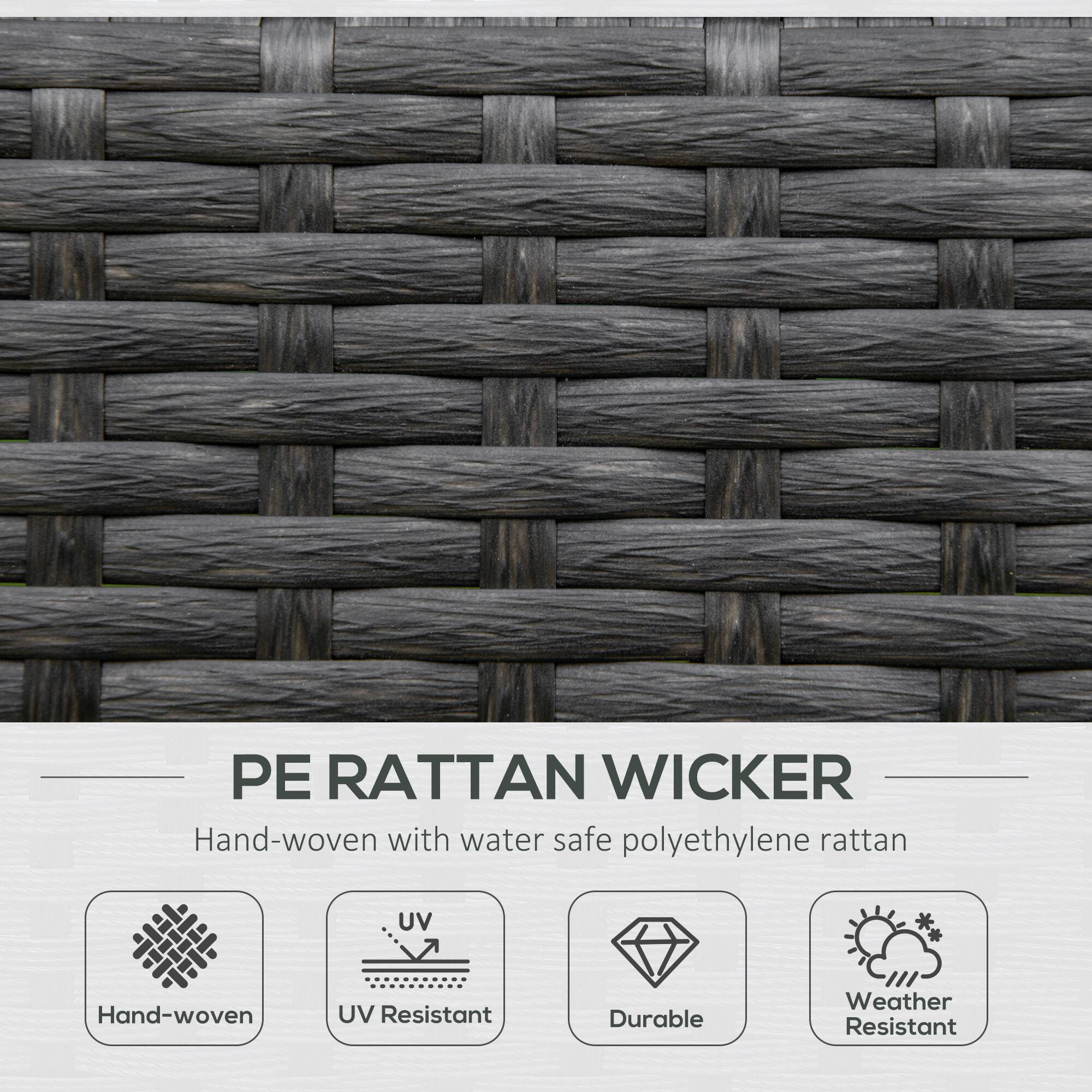 PE RATTAN WICKER  
Hand-woven with water safe polyethylene rattan  

- Hand-woven  
- UV Resistant  
- Durable  
- Weather Resistant
