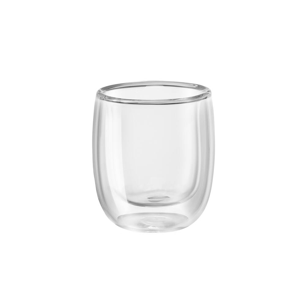 Alt View 1. ZWILLING - ZWILLING Sorrento 2-pc Double-Wall Glass Espresso Cup Set - Clear.