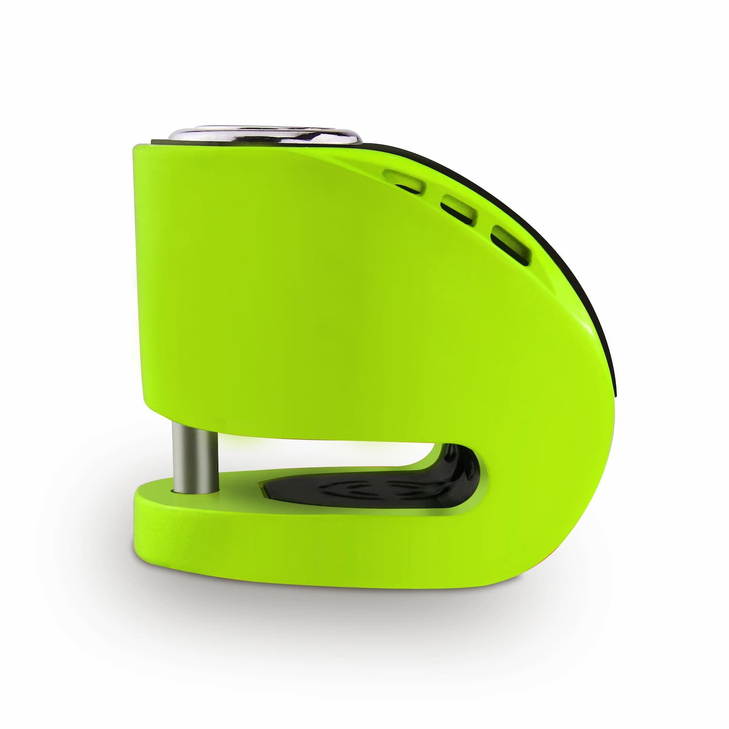 Left. Jupiter Bikes - Kovix Brake Rotor Bicycle Lock w/ 120 decibel Alarm - 6mm locking pin - Alloy steel construction - disc-style lock - Green.