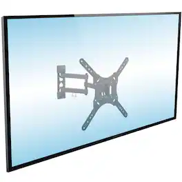 Mount-It! - Full Motion TV Wall Mount for 24–55" Screens, Swivel, Tilt, VESA 400x400, 66lb Capacity - Black