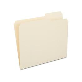 Staples - File Folders, 2/5 Cut Tab, Letter Size, 100/Box (ST508812/508812) - Manila