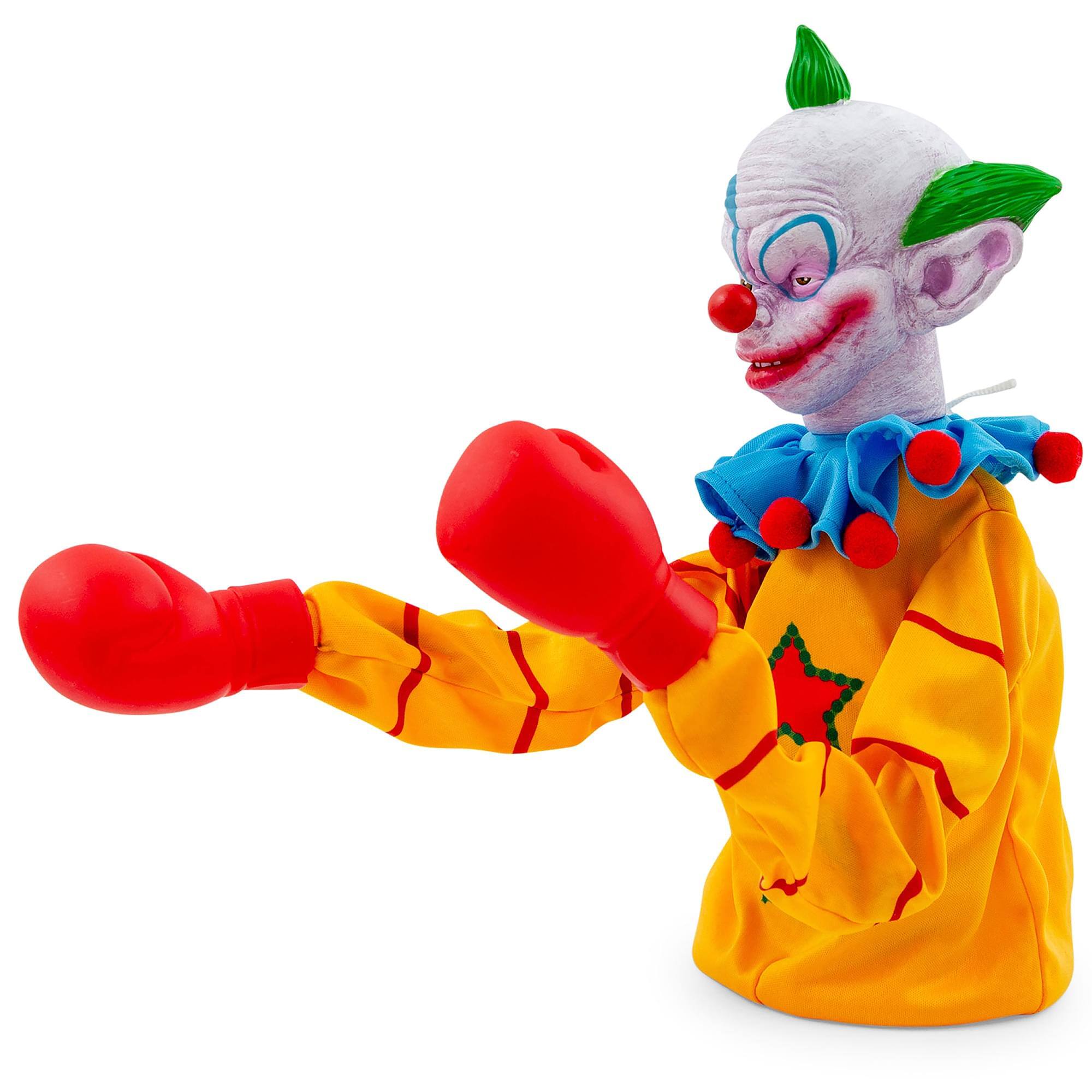 Alt View 2. Toynk - Horror Reachers Killer Klowns Shorty 13-Inch Boxing Puppet | Toynk Exclusive - Yellow.