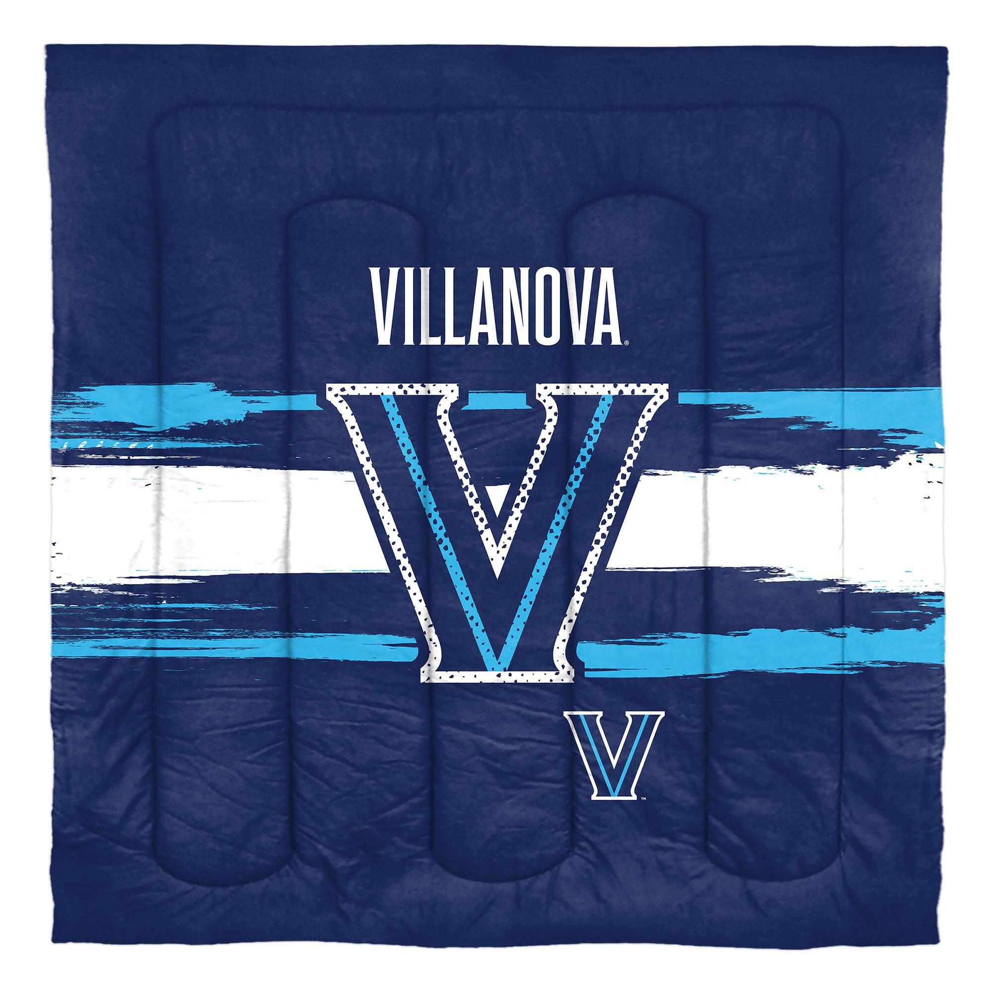 Angle. Sweet Home Collection - NCAA Villanova Wildcats Comforter & Sham Set- Full/Queen - Multicolored.