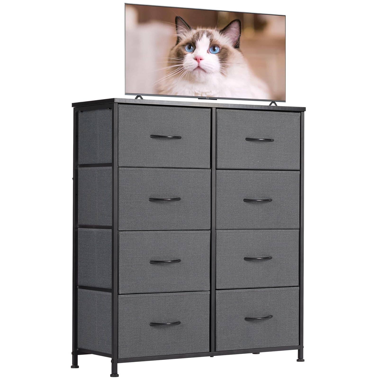 Grey 11.8"D x 31.5"W x 36.4"H (8 Drawers)
