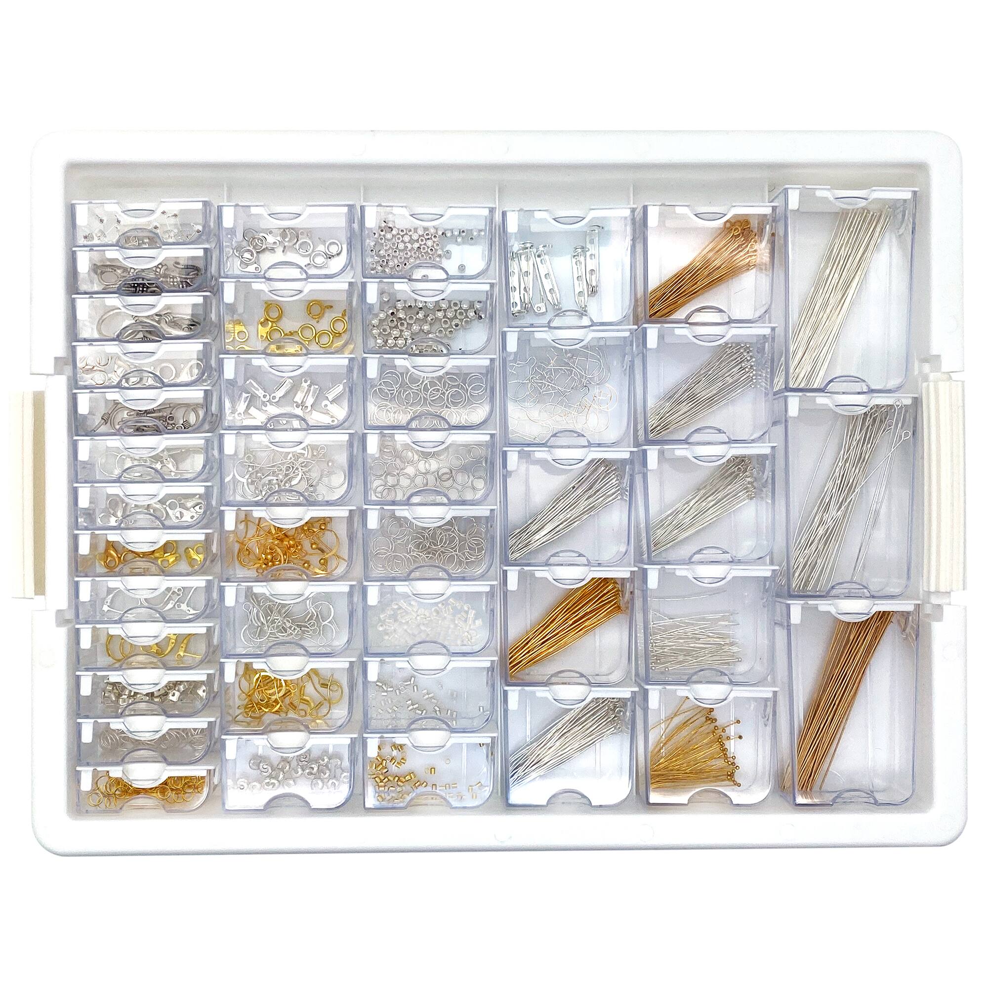 Front. Bead Storage Solutions - Bead Storage Solutions Elizabeth Ward 1,111pc Assorted Jewelry Findings Tray - Multicolor.