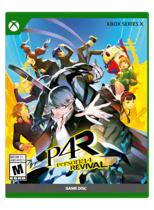 XBOX SERIES X
MATURE 17+ JEUNES ADULTES 17+
P4 Persona4 REVIVAL
ESRB GAME DISC - M (Mature 17+)