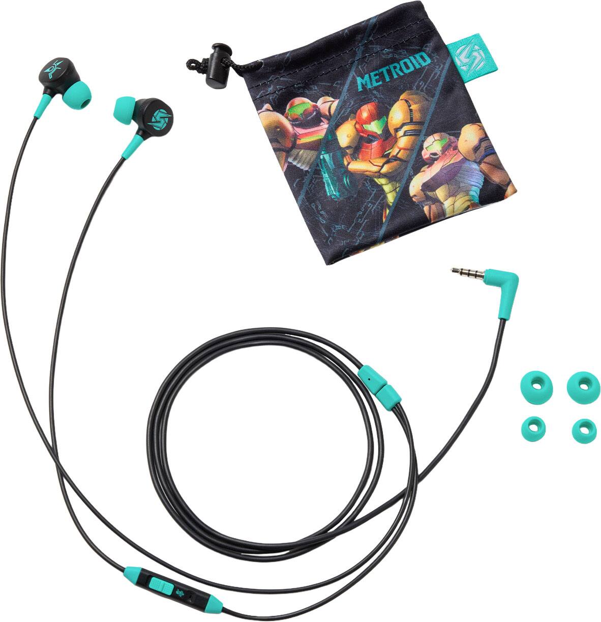 Alt View 5. PowerA - Wired In-Ear Gaming Earbuds for Nintendo Switch - Metroid - Metroid Prime.