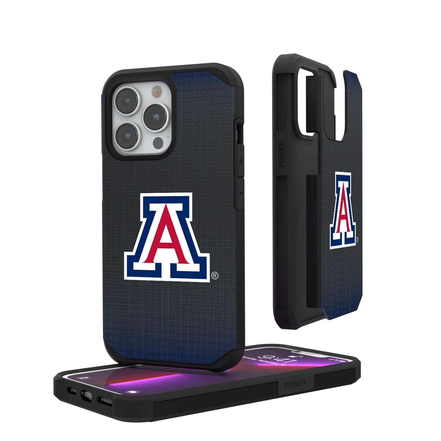 Keyscaper - NCAA - Arizona Wildcats Linen Logo iPhone Rugged Case - 14 Plus - Black price history on PriceWatchPro