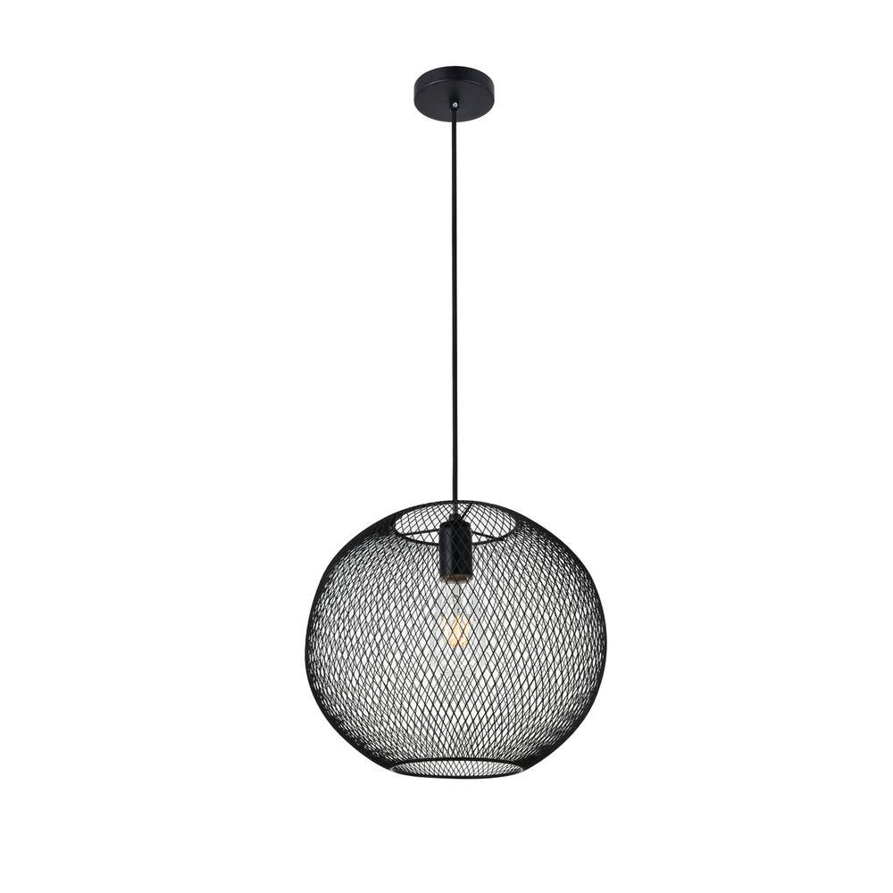 Alt View 2. Living District - Keller 1 Light Black Pendant - Black.