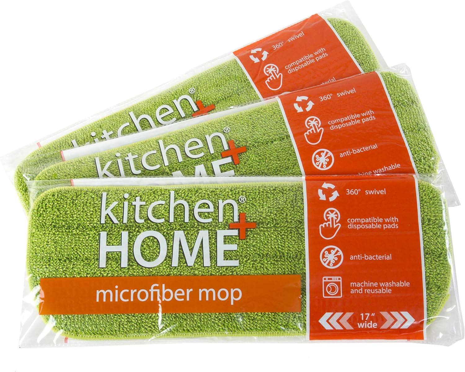 - Swivel 360° with compatible pads
- Korial 360° swivel chen with pads disposable kitchen
- Anti-bacterial
- Machine washable
- 360° swivel
- Compatible with disposable pads
- Anti-bacterial
- Machine washable and reusable
- 17" wide
- Microfiber mop