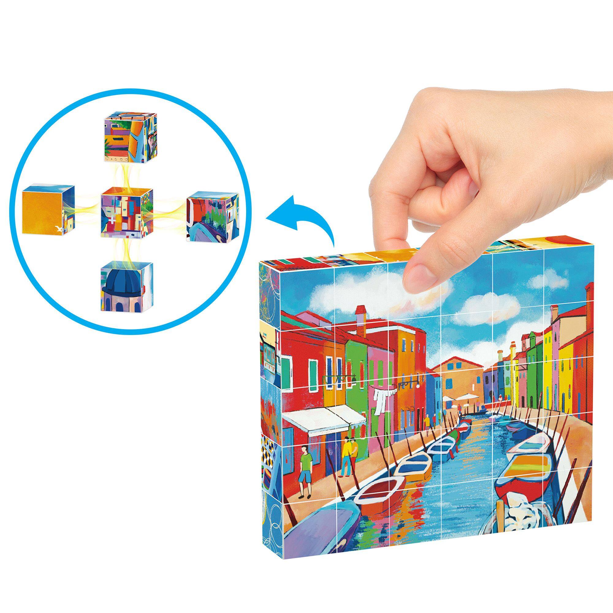Alt View 5. PicassoTiles - PicassoTiles 30 PC 6-in-1 World Famous Paintings Magnetic Blocks, Building Blocks for Kids 3+.