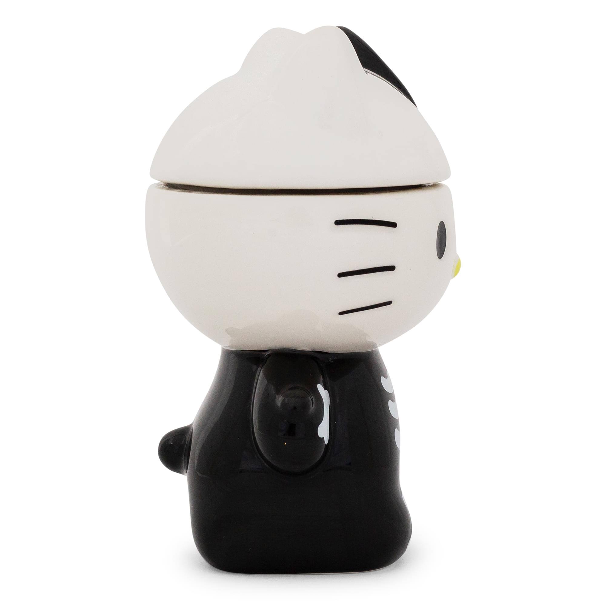 Alt View 10. Silver Buffalo - Sanrio Hello Kitty Skeleton 6-Inch Ceramic Snack Jar.
