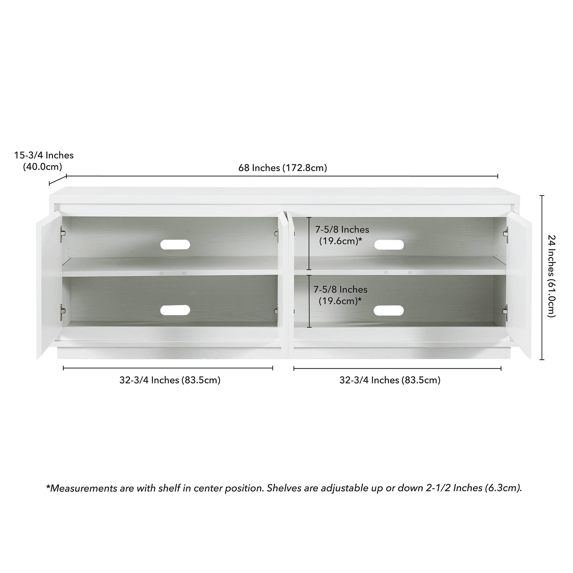 Alt View 21. Camden&Wells - Presque TV Stand for TV's up to 75" - White.