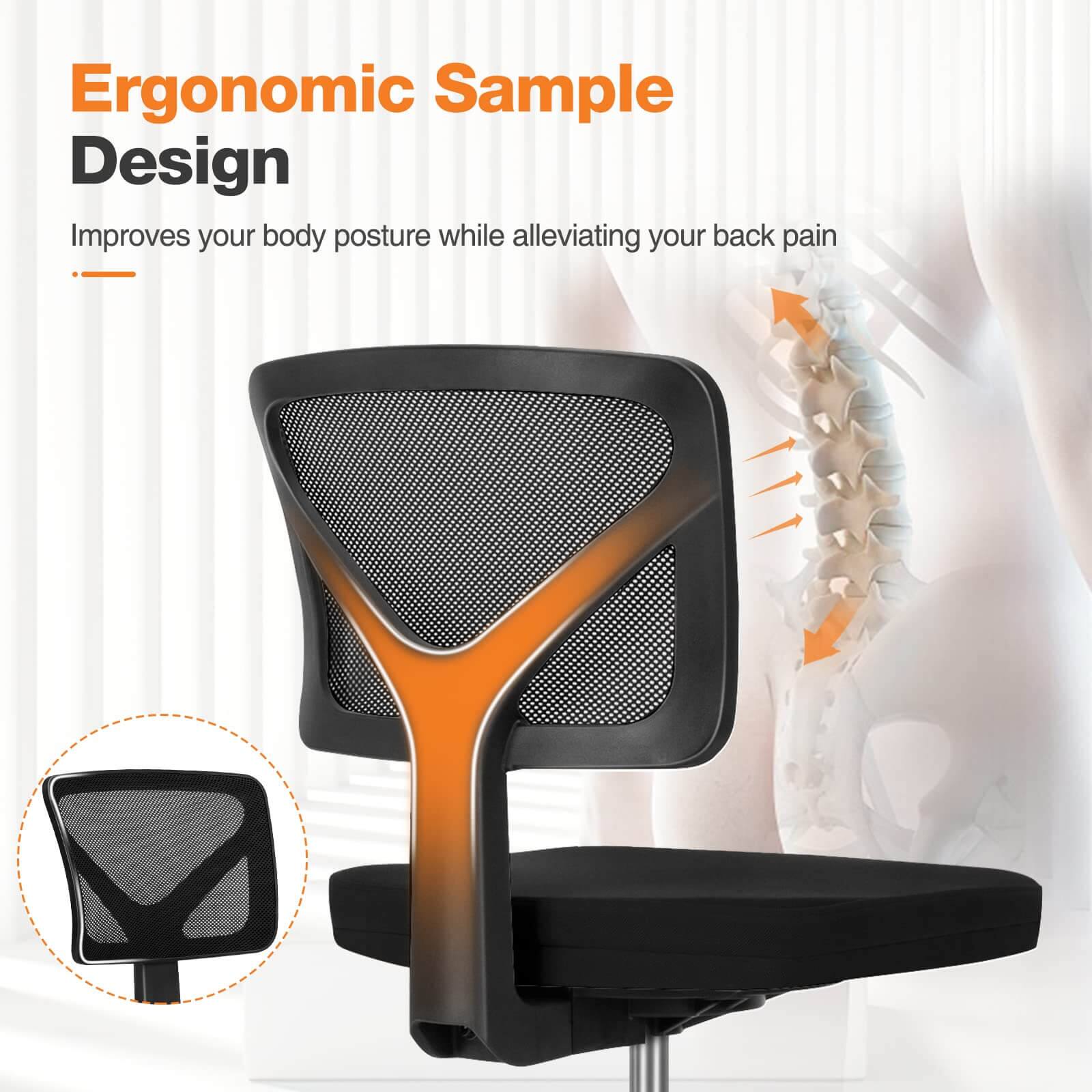 Ergonomic Sample Design  
Improves your body posture while alleviating your back pain