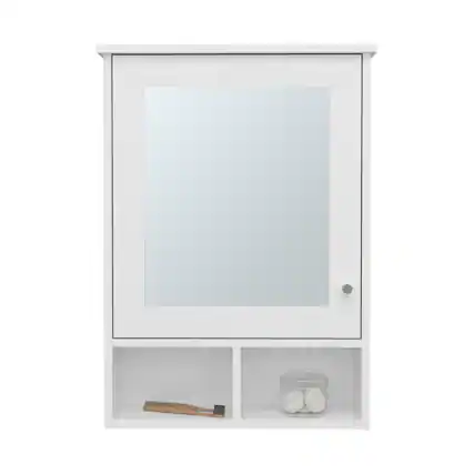 Front. Treevol Furniture - Gibson Medicine Cabinet,Bathroom,White - White.