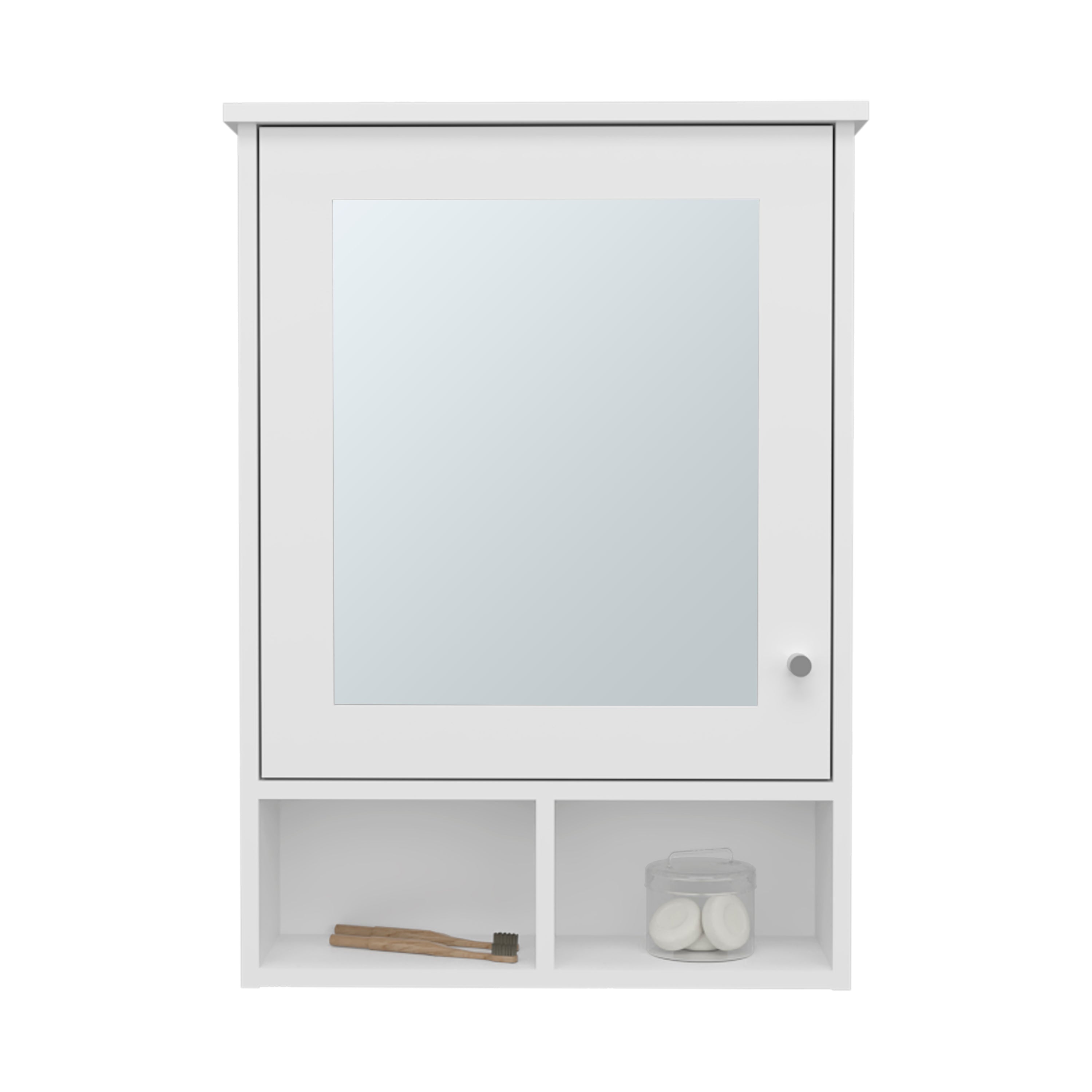 Front. Treevol Furniture - Gibson Medicine Cabinet,Bathroom,White - White.