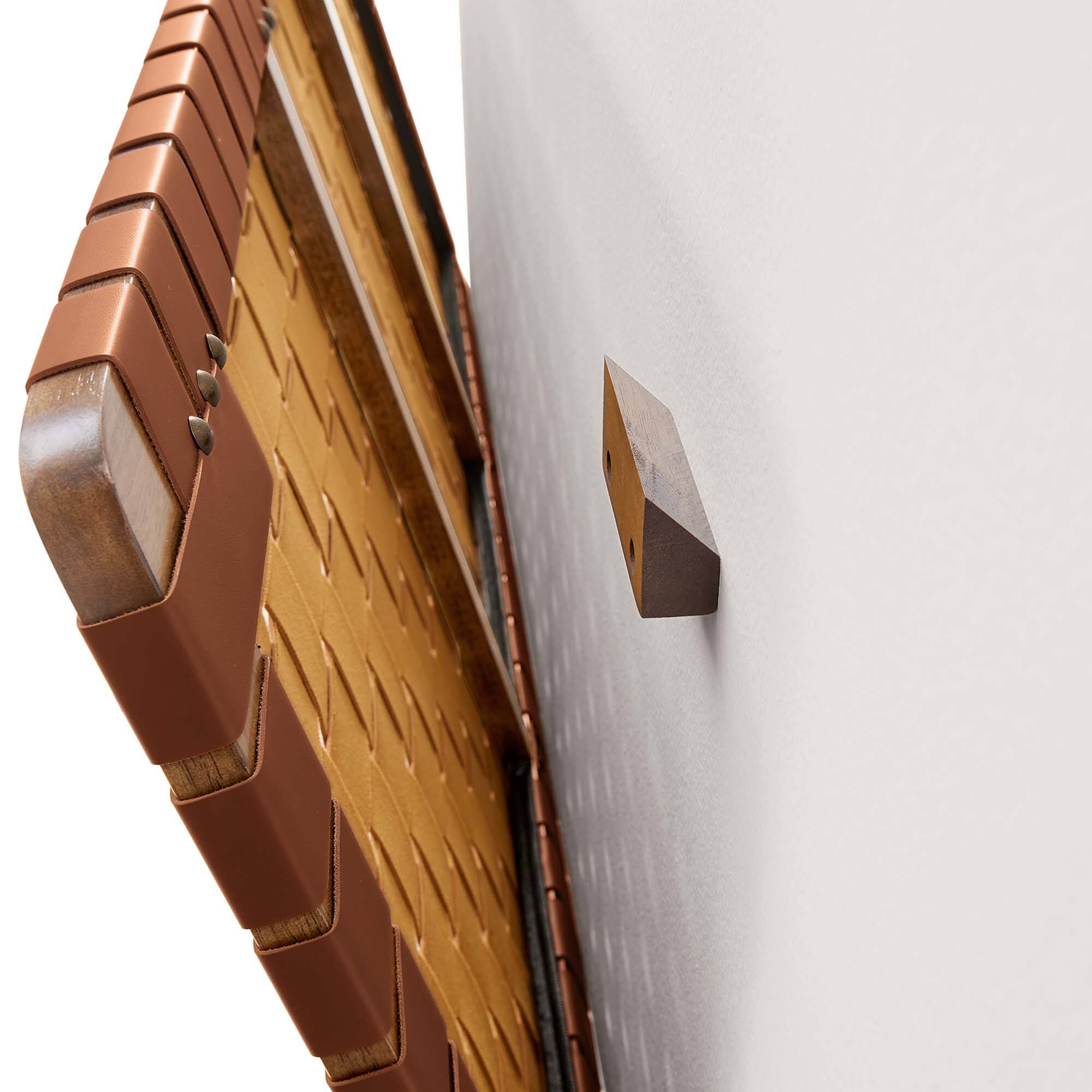 Alt View 1. Modway - Sparta Weave Wall-Mount Vegan Leather Twin Headboard by Modway - Brown.