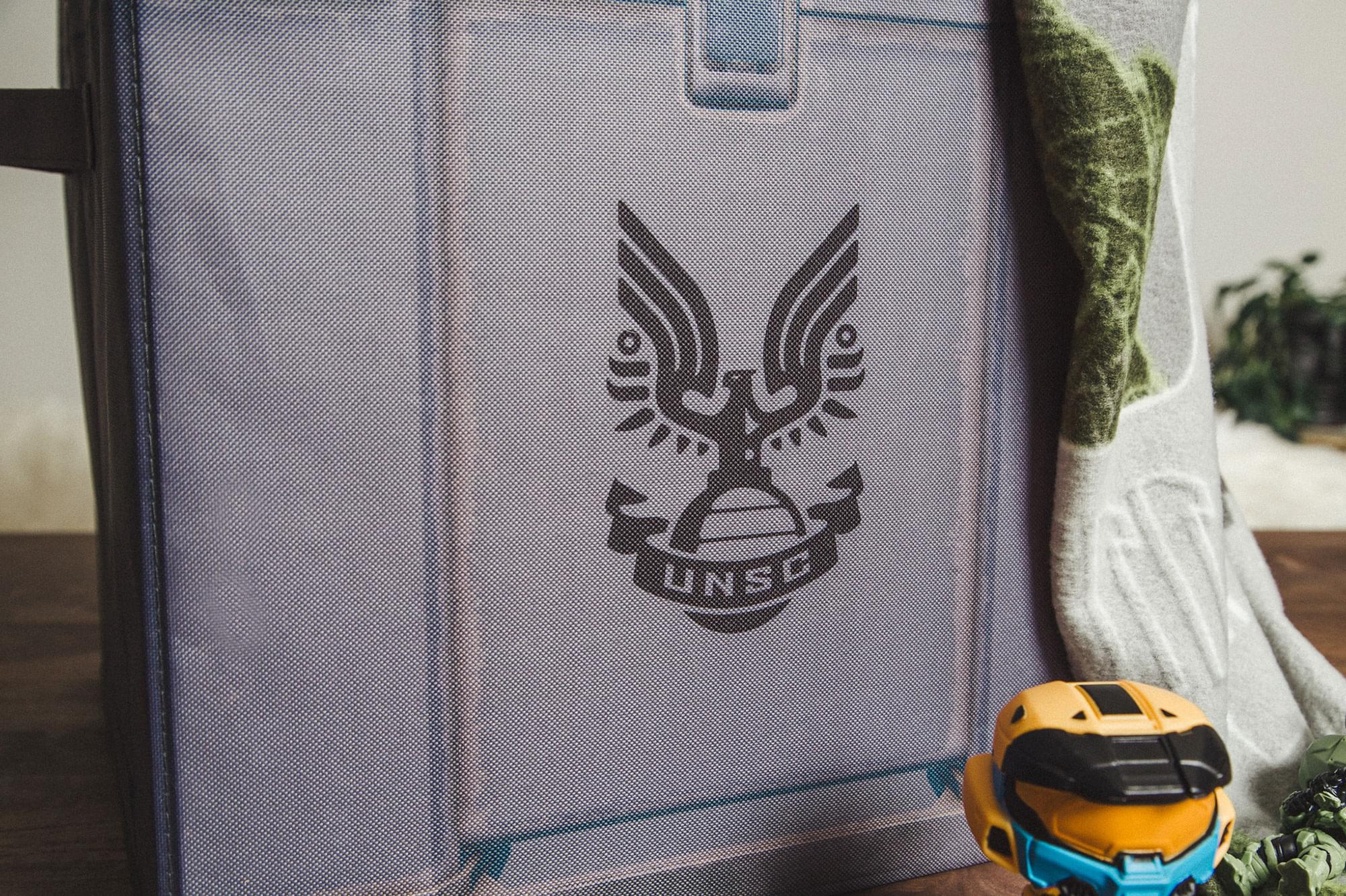 Alt View 3. Halo - HALO Ammo Crate Storage Bin Cube Organizer with Lid | 15 Inches - Silver.