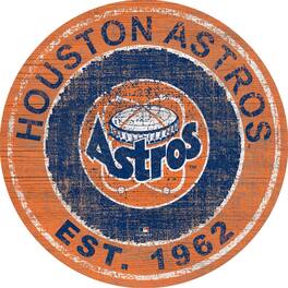 Fan Creations - Houston Astros 24'' Round Heritage Logo Sign - Multicolor