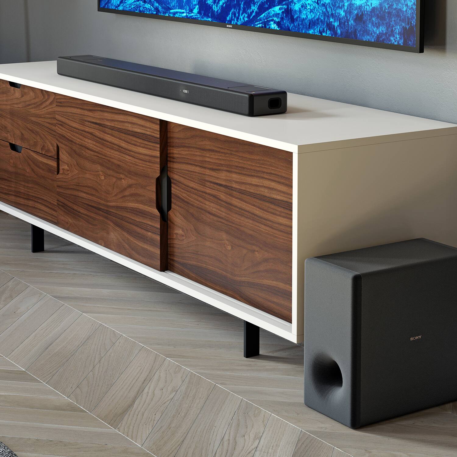 Alt View 28. Sony - Sony HT-A5000 Dolby Atmos Smart Soundbar works with Alexa and Google Assistant, Chromecast built-in, AirPlay2, Bluetooth - Black.