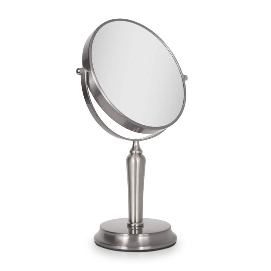Zadro - Anaheim, Makeup Mirror with 5X/1X Magnifications & Swiveling Head - Brushed Nickel