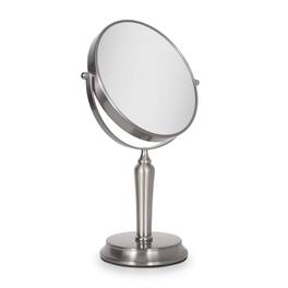 Zadro - Anaheim, Makeup Mirror with 5X/1X Magnifications & Swiveling Head - Brushed Nickel