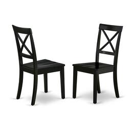 FurniFact - Black Dining Chair - Brown
